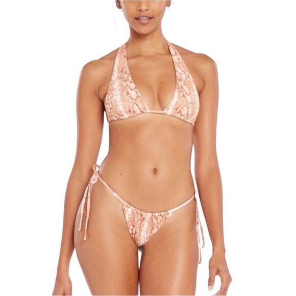 VITAMIN A Milan’s Convertible Top Adjustable Swimsuit Sz 6/S Boho Feminine NWT - Picture 1 of 12